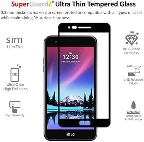 עבור LG Rebel 2 LTE מסך מגן מזג זכוכית מזג [כיסוי מלא], SuperGuardz, קצה לקצה, אנטי-סקרט [החלפת חיים] + עט חרט LED